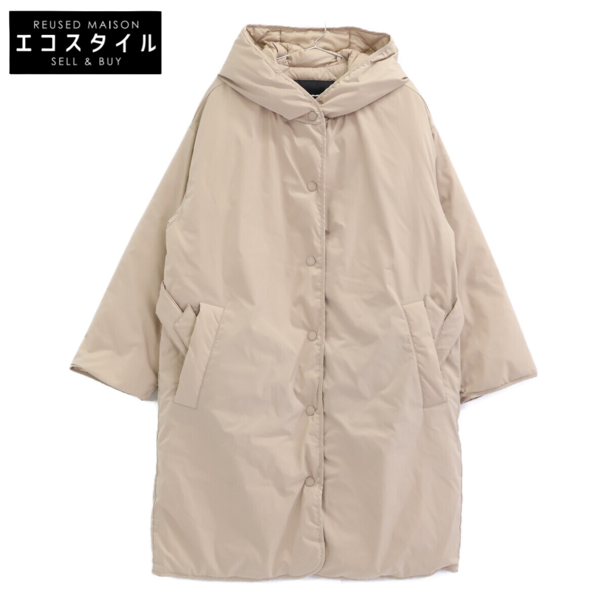 Max MaraWEEKEND マックスマーラウィークエンド 25254960426 ベージュ リヴァーシブル MEDIUM PADDING フーディダウンコート 厚地の外套   46 ベージュ レディース 【中古】