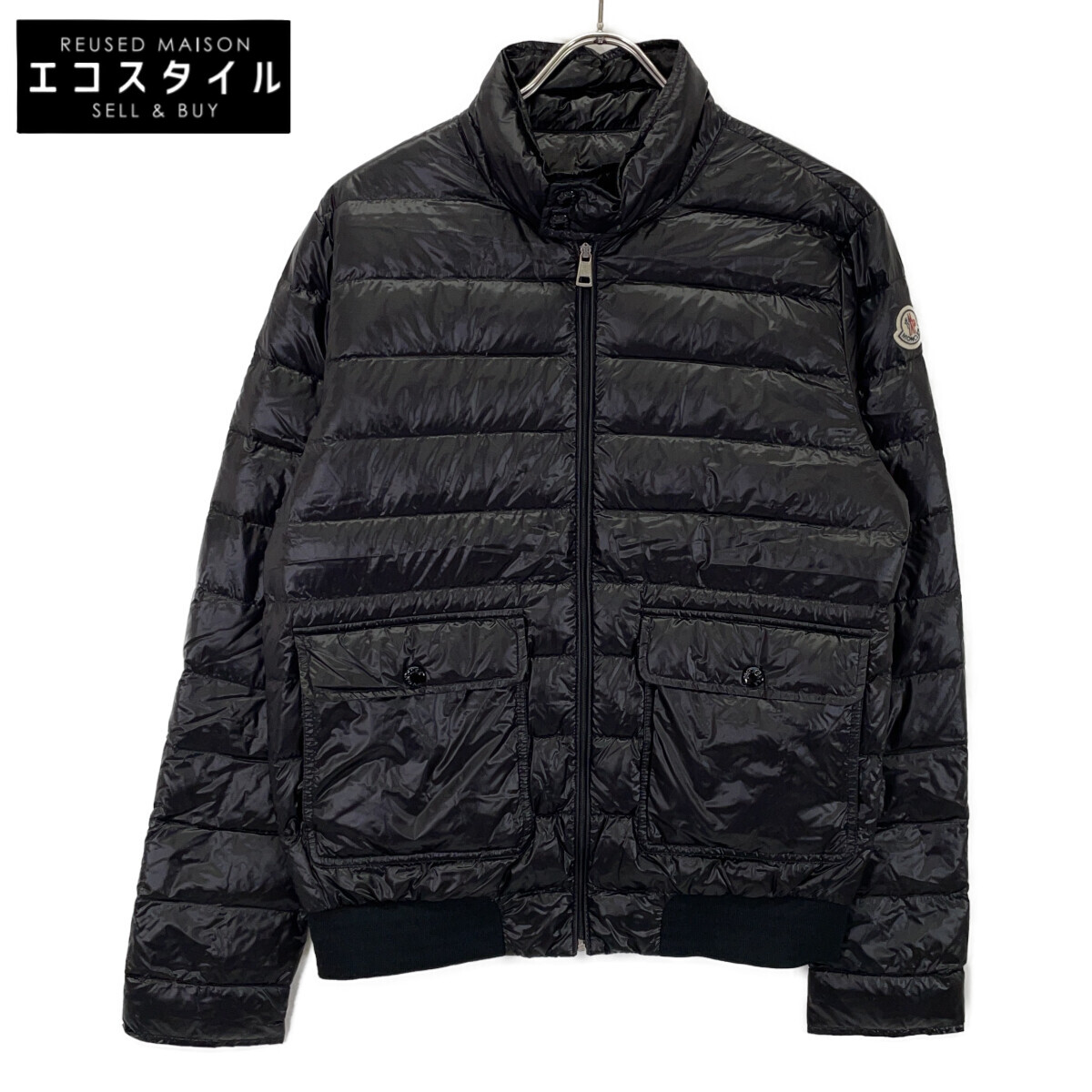 MONCLER モンク軌跡 国内定まり 黒いこと DELON ライトダウンジャケット 上衣   2 黒いこと メンズ 【中古】