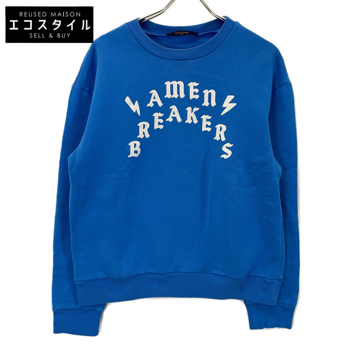 LOUIS VUITTON ルイヴィトン RM221 IHN HMY82W ﾌﾞﾙｰ 22SS Amen Breakers ｽｳｪｯﾄ トップス S 青碧 メンズ 【中古】