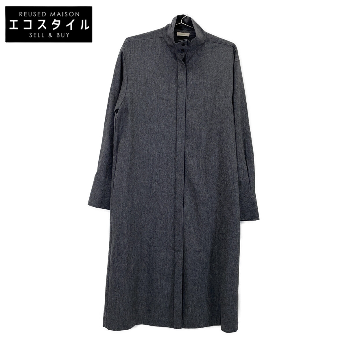 DES PRES デプレ ｸﾞﾚｰ ｳｰﾙｶｼﾐﾔﾎﾟﾌﾟﾘﾝﾒﾙﾄﾝ ﾊｲﾈｯｸﾜﾝﾋﾟｰｽ 衣裳 F 薄墨色 レディース 【中古】
