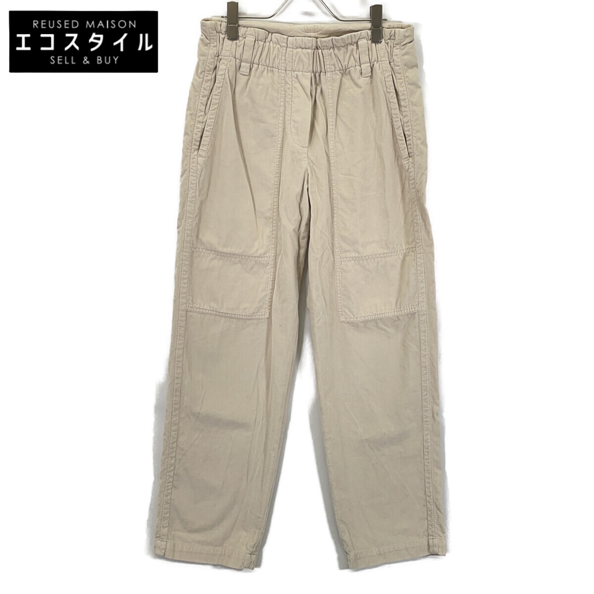 BRUNELLO CUCINELLI ブルネロクチネリ ML477P5373 ベージュ ルーズフィット ズボン下 ボトムス   40 ベージュ レディース 【中古】