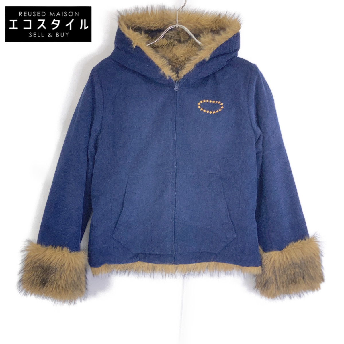AFB エーエフビー ﾈｲﾋﾞｰ REVERSIBLE FUR JACKET 上衣 XS 黒いこと レディース 【中古】