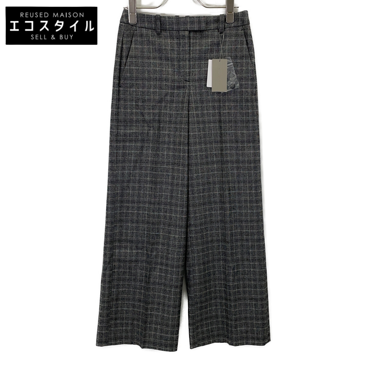 theory luxe セオリーリュクス 03-5306425 薄墨色 Roux Plaid Zaro Pant 読み合わせるズボン下 ボトムス   S32 薄墨色 レディース 【中古】