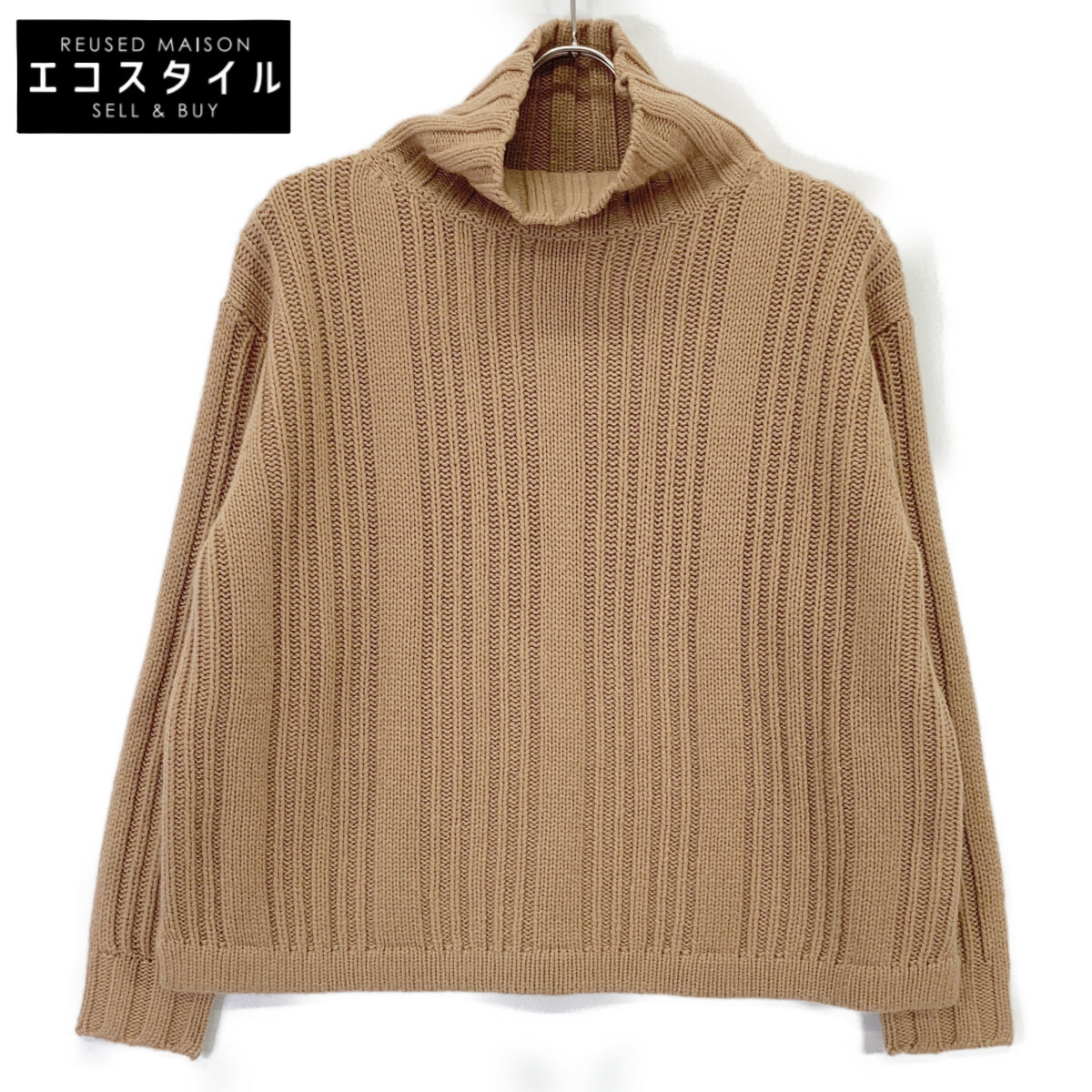 Max Mara マックスマーラ 2421366012 ヴィタルバ 羊毛カシミール チャンキーニット トップス   XS ベージュ レディース 【中古】