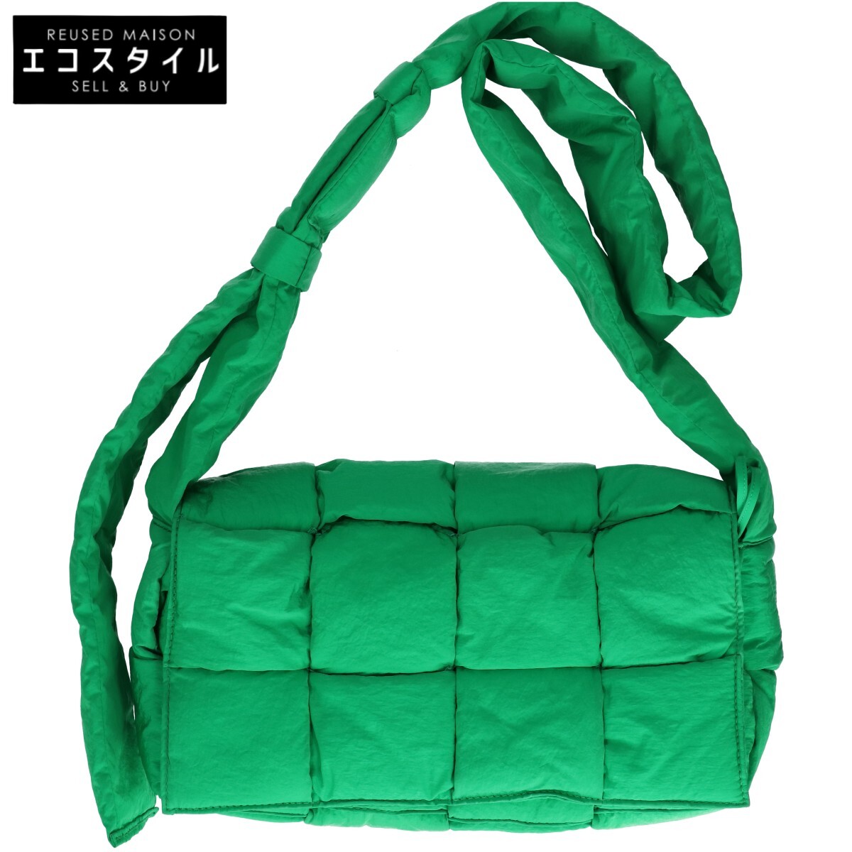 BOTTEGA VENETA ボッテガヴェネタ パデッドテックカセット マキシイントレチャート ショルダーバッグ ショルダーバッグ - グリーン メンズ 【中古】