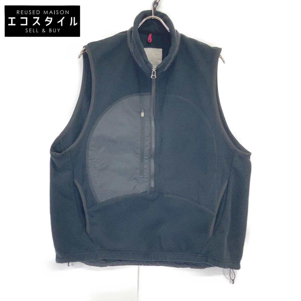 YDOT ワイドット 25AW YU31602 ﾌﾞﾗｯｸ ﾏｲｸﾛﾌﾘｰｽ TECH FLEECE CIRCLE ANORAK VEST ベスト M ブラック メンズ 【中古】