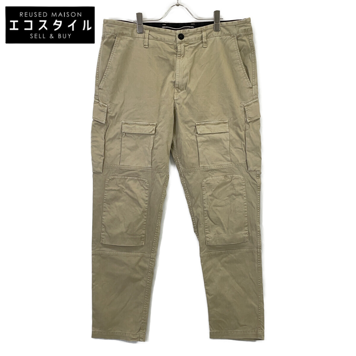 STONE ISLAND ストーンアイランド 【国内正規】7715302L1 Utility Cargo Trousers Type RE-T マルチポケットカーゴパンツ ボトムス 36 ベージュ メンズ 【中古】