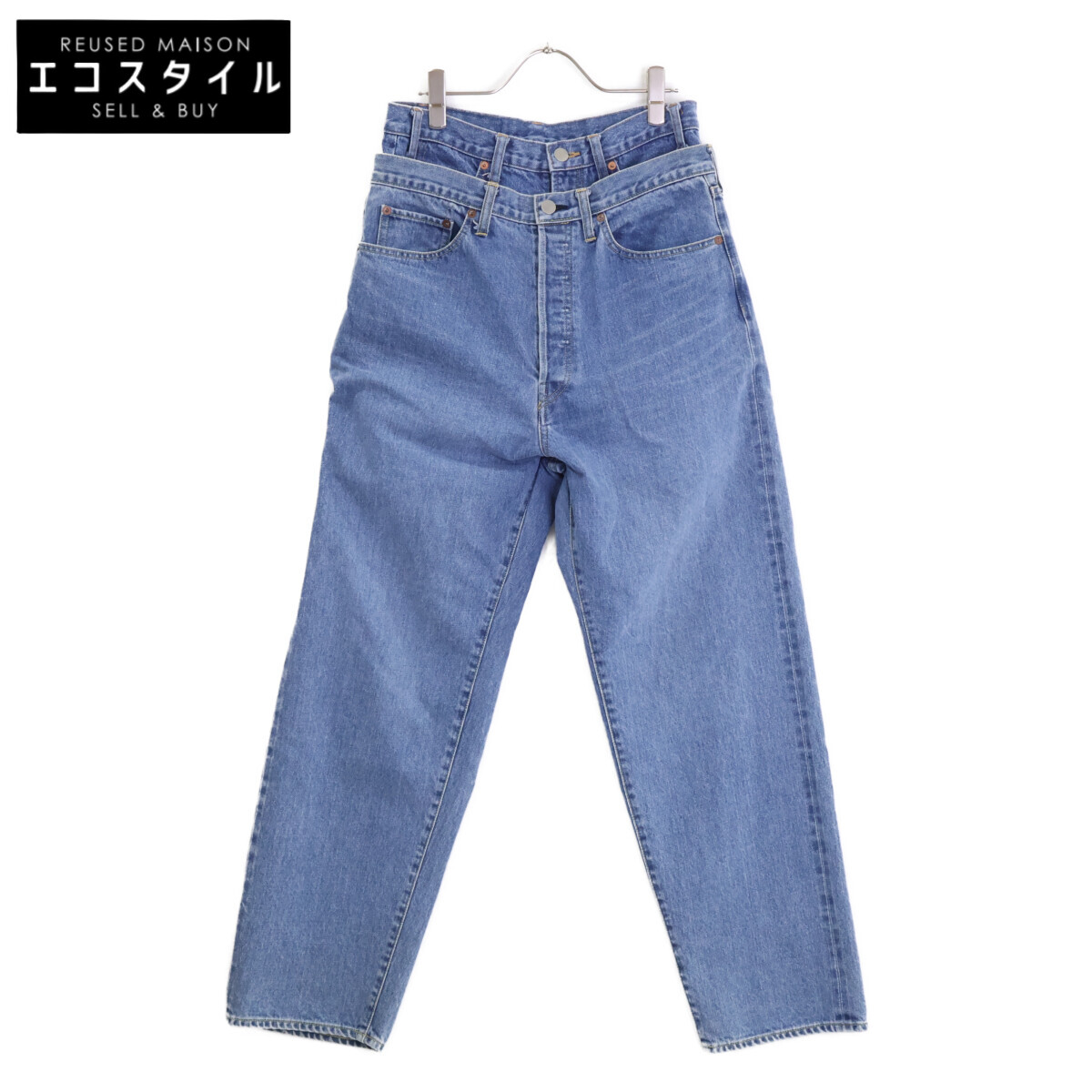ssstein/stein シュタイン TIMELESS LAYERED DENIM JEANS - INDIGO ボトムス S ブルー メンズ 【中古】