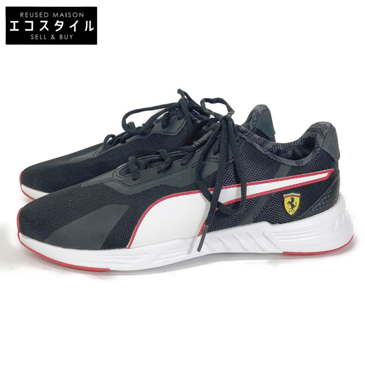 PUMA ピューマ 【新品負けず劣らず】307515-01 フェラーリ 陰電子 スニーカー シューズ   US7 黒いこと メンズ 【中古】