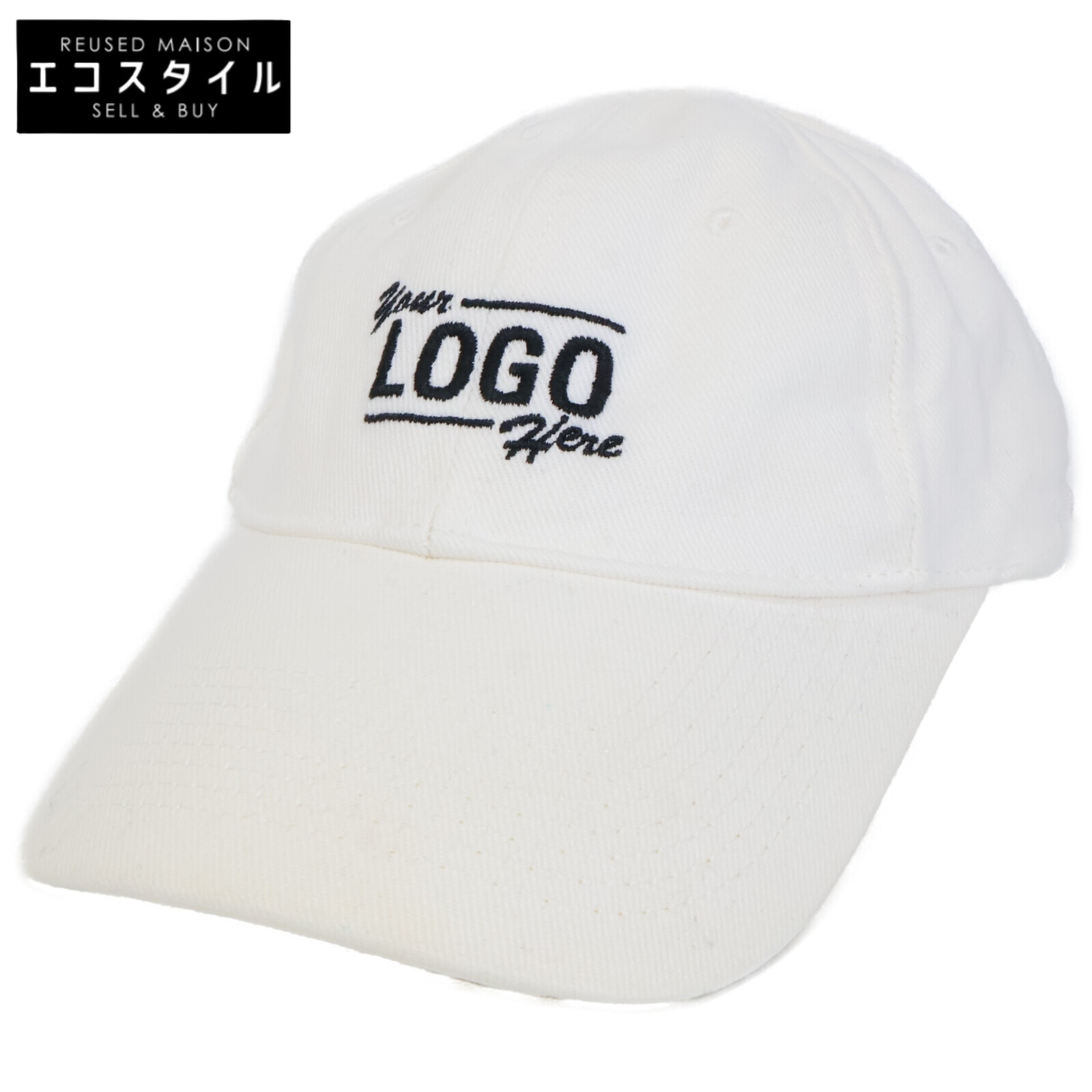 BALENCIAGA バレンシアガ 【即決/国内正規】YOUR LOGO HERE キャップ 帽子 L 58cm ホワイト メンズ 【中古】