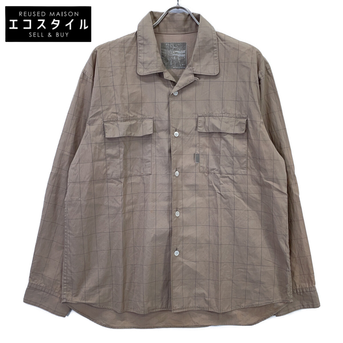 UNDERCOVER アンダーカバー 01AW MELTINGPOT 長袖開襟ｼｬﾂ トップス M ベージュ メンズ 【中古】