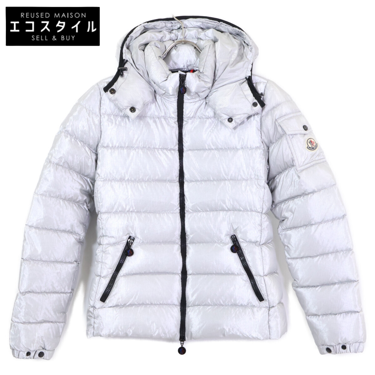 MONCLER モンクレール BADY フード付ダウンジャケット 1 シルバー レディース 【中古】|ブランドリユース エコスタイル