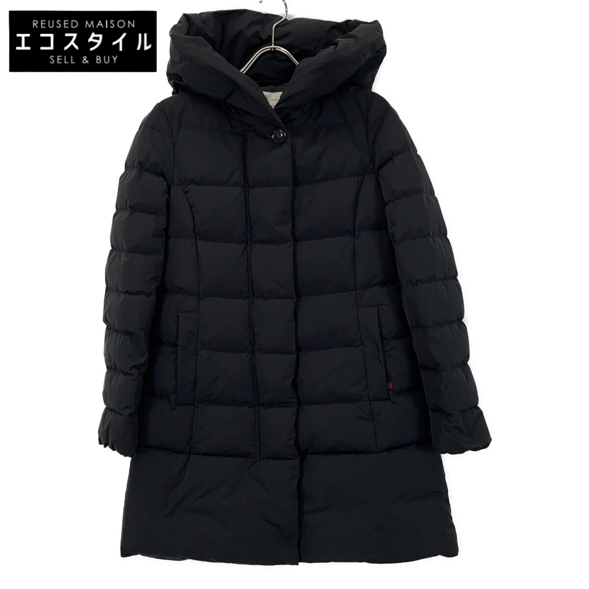 WOOLRICH 羊毛金持ち 【UNITED ARROWS別注】WWCPS2868 黒いこと PUFFY PRESCOTT フーディダウンジャケット 厚地の外套   S 黒いこと レディース 【中古】