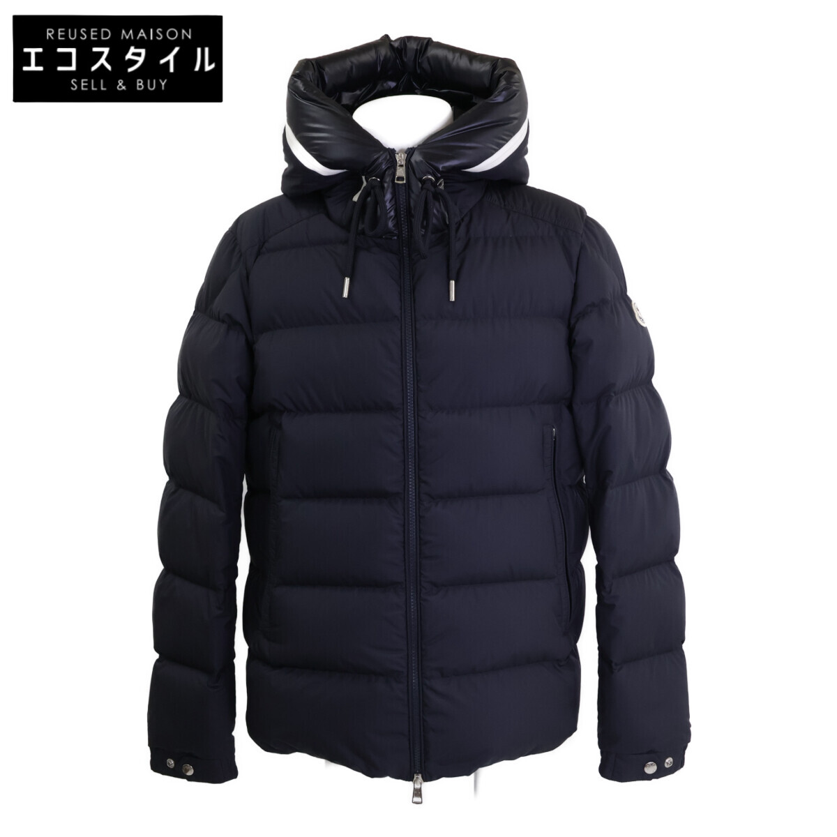 MONCLER モンクレール 美品 CARDERE カーデーレ ショートダウンジャケット ジャケット 2 ネイビー メンズ 【中古】|ブランドリユース エコスタイル