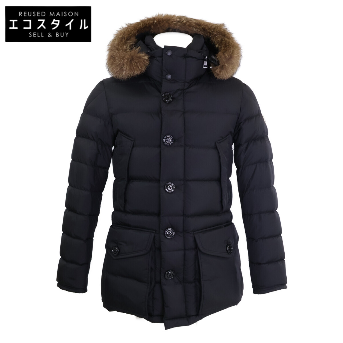 MONCLER モンクレール ブラック CLUNY クラニー ダウンジャケット ジャケット Ｏ ブラック メンズ 【中古】｜ブランドリユース エコスタイル