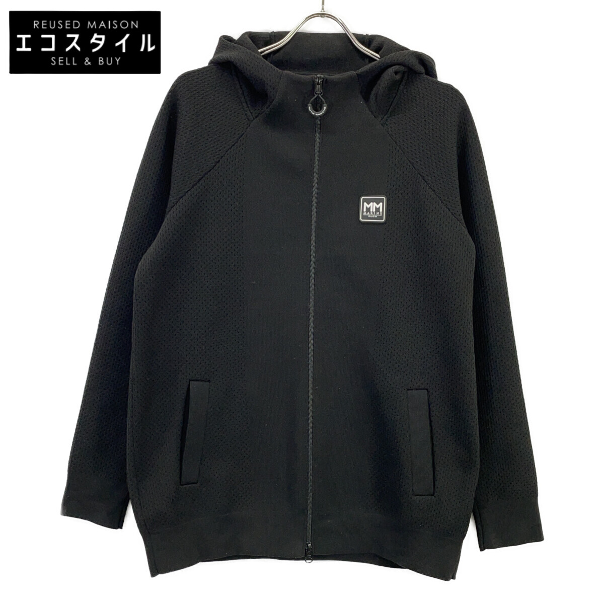 MUTA MARINE ムータマリーン 220206 ﾓｰﾙﾃﾞｨﾝｸﾞﾆｯﾄ ｼﾞｯﾌﾟｱｯﾌﾟﾊﾟｰｶｰ ジャケット ブラック メンズ 【中古】