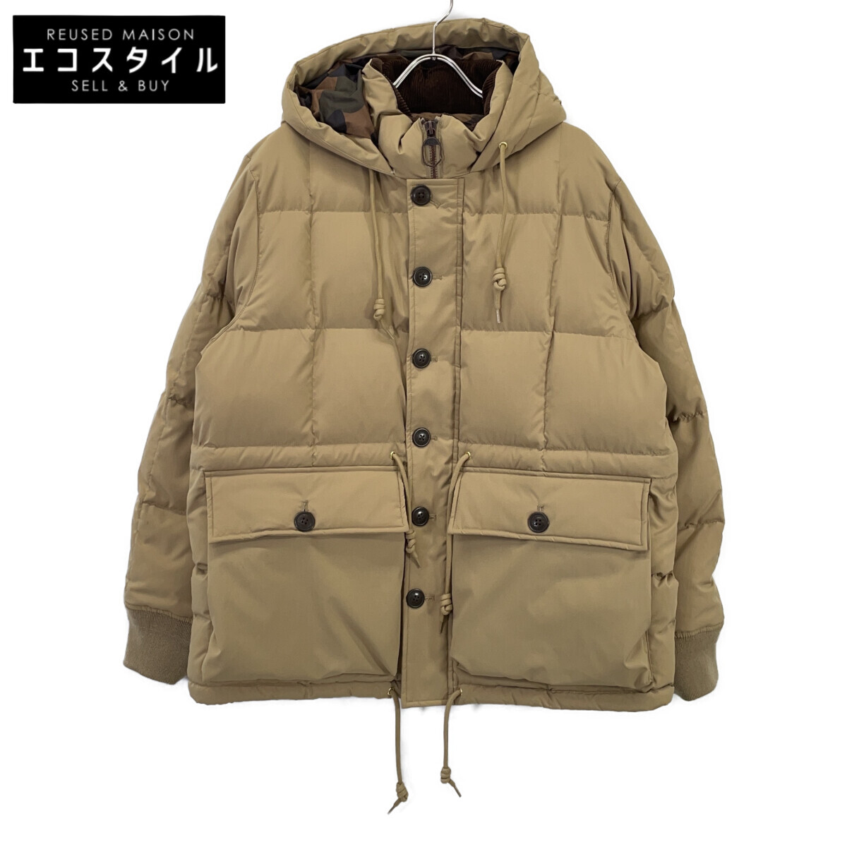 A BATHING APE アベイシングエイプ ﾍﾞｰｼﾞｭ 007DNK801302M ﾀﾞｳﾝｼﾞｬｹｯﾄ ジャケット M ベージュ メンズ 【中古】