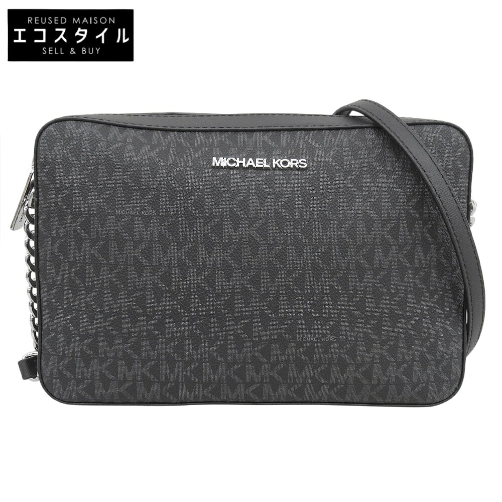 MICHAEL KORS マイケルコース 美品 MKロゴ チェーンショルダーバッグ レディース ブラック ショルダーバッグ ブラック レディース 【中古】