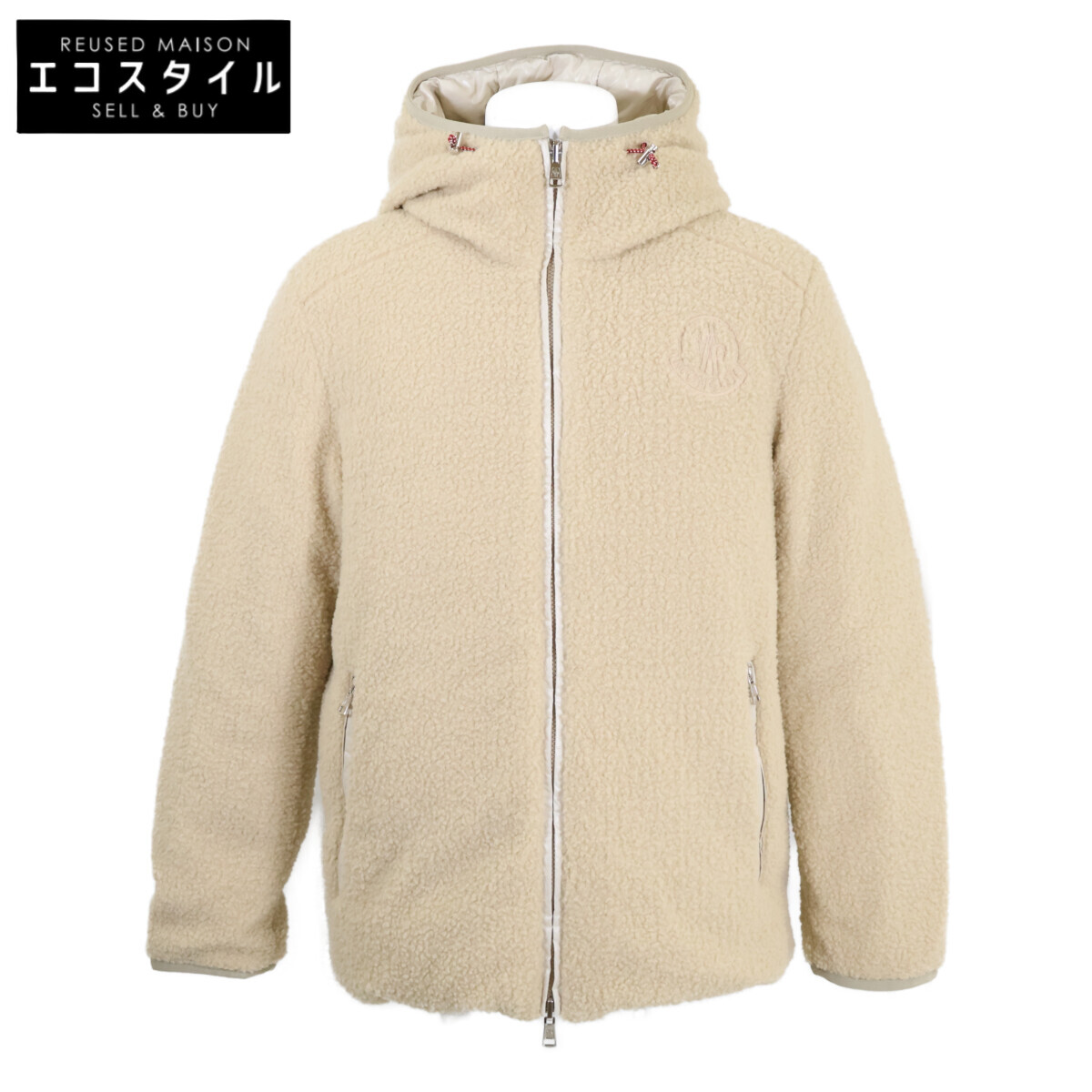 MONCLER モンク軌道 新品負けず劣らず HAFFNER 天賦の才 リヴァーシブル ボア 落ち込む上衣 上衣 2 ベージュ メンズ 【中古】 メンズファッション-コート・ジャケット