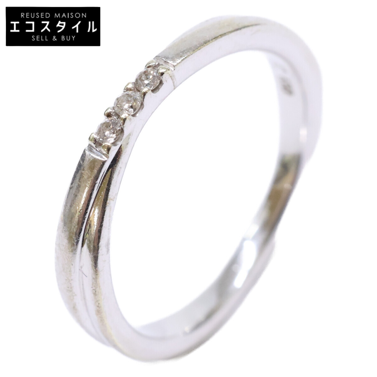 ヨンドシー 4℃ K10 ダイヤモンド リング 指輪 ホワイトゴールド レディース 【中古】 27,099円
