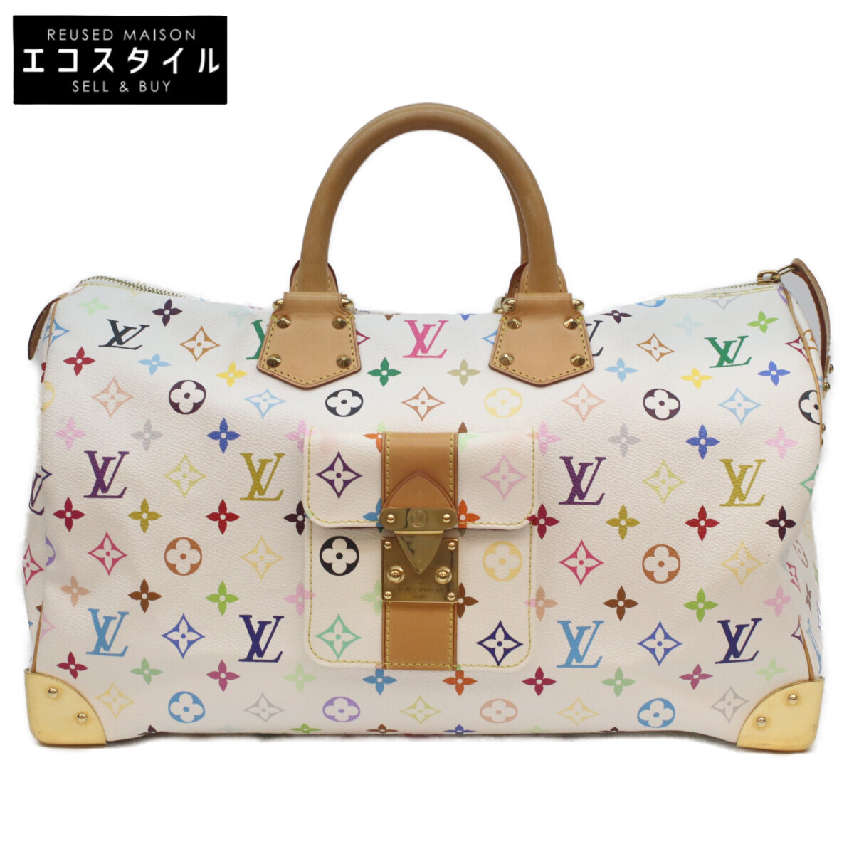 LOUIS VUITTON ルイヴィトン 2011年 M93216 モノグラムマルチ色つや スピーディ40 ボストンバッグ ブロン（白いこと） レディース 【中古】