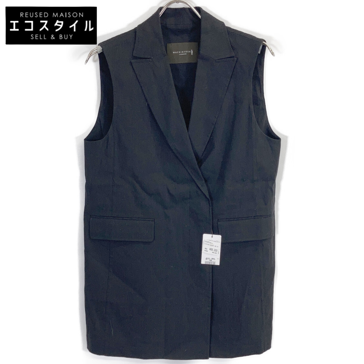 MACKINTOSH LONDON マッキントッシュ英国の首都 G5E12-149-09 黒いこと リネン×人絹 ストレッチジレ より良い   38 黒いこと レディース 【中古】