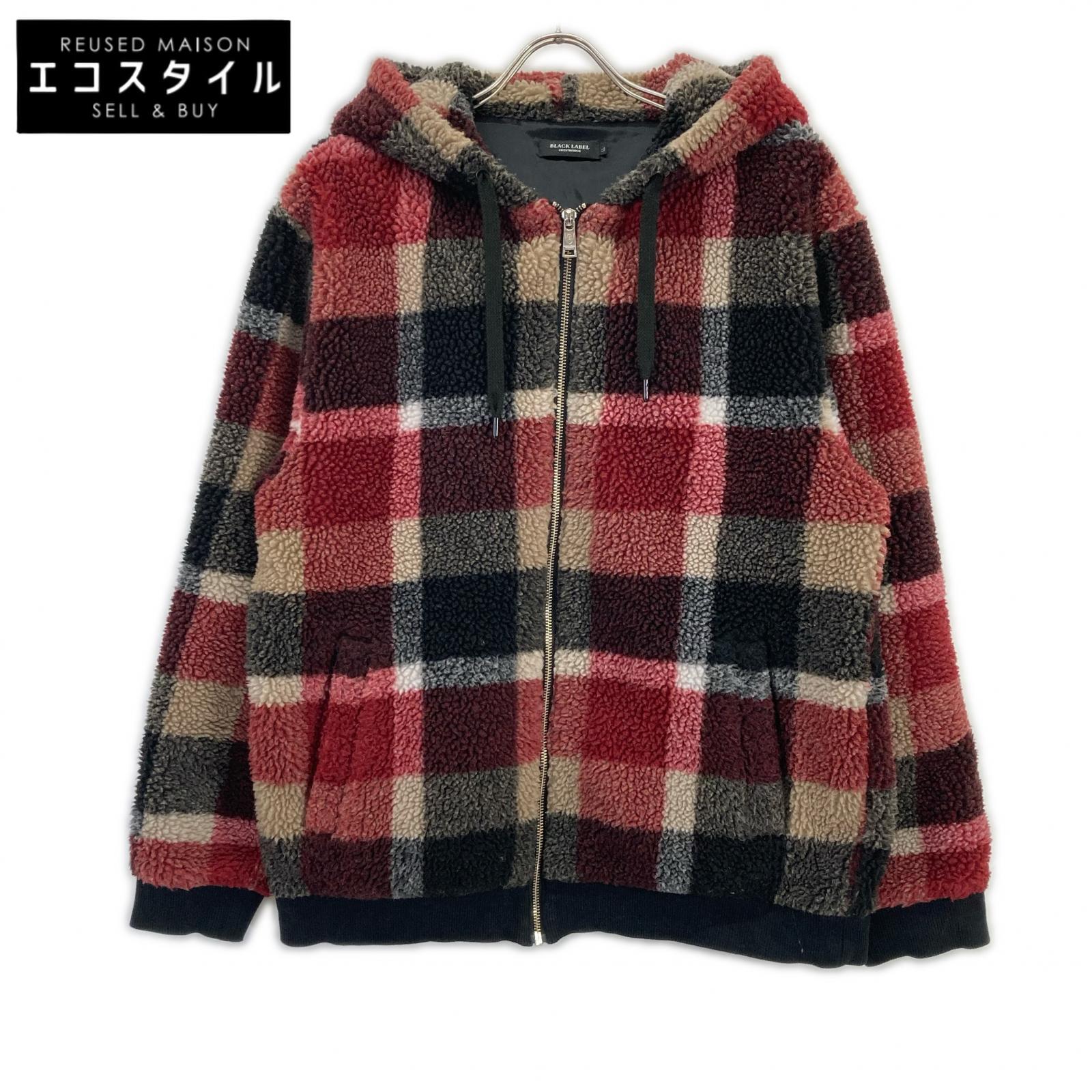 BLACK LABEL CRESTBRIDGE ブラックレーベルクレストブリッジ 51P30-639-17 ﾌﾞﾗｯｸ×ﾚｯﾄﾞ×ﾍﾞｰｼﾞｭ CBﾁｪｯｸ ﾎﾞｱｼﾞｬｹｯﾄ 上衣 LL 黒いこと／赤いこと メンズ 【中古】