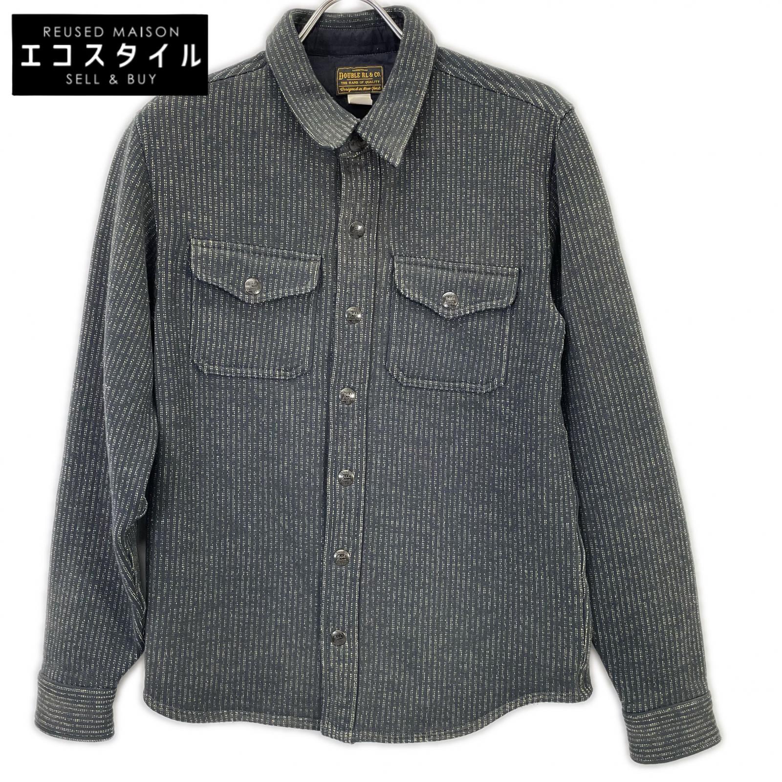 RRL ダブルアールエル 782929520001 グレー ストライプ ビーチクロスシャツジャケット ジャケット XS グレー メンズ 【中古】｜ブランドリユース エコスタイル