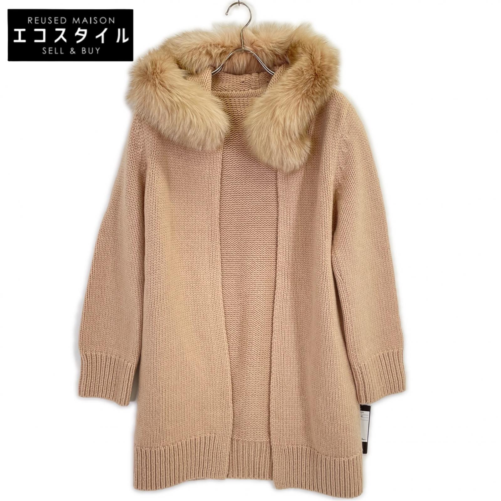 FOXEY フォクシー 38516 ﾋﾟﾝｸﾍﾞｰｼﾞｭ ﾌｫｯｸｽｿﾚｲﾕ ﾆｯﾄｺｰﾄ コート F ピンクベージュ レディース 【中古】 52,734円
