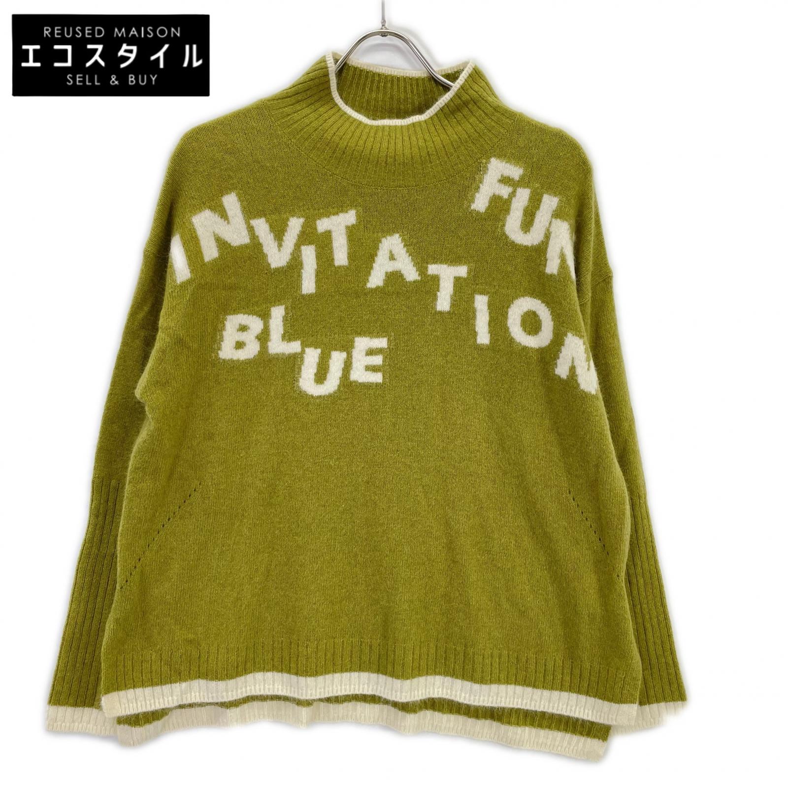 CECICA BLUE セシカブルー 7345-51705 緑であること 字母 バイ色つや 照明ランプ編み物 トップス   42 緑であること レディース 【中古】