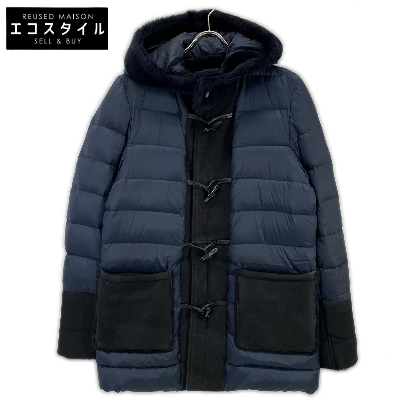 EMMETI エンメティー 【美品/国内定め事】ナイロンｘ羊肉 ダッフル 落ちこむ 厚地の外套 48 米国海軍 メンズ 【中古】