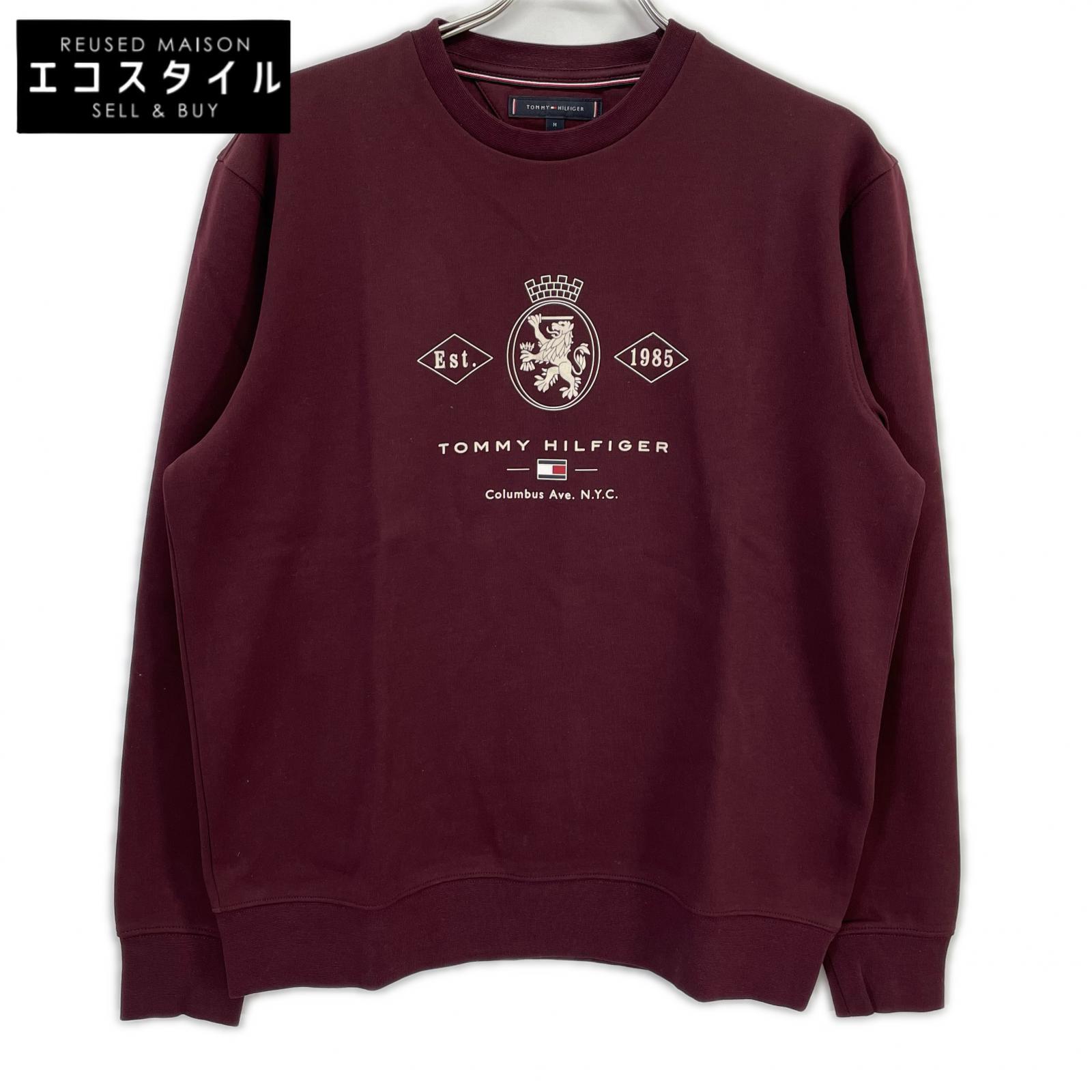 TOMMY HILFIGER トミーヒルフィガー MW40048 25年 ダイアモンドクレストグラフィックスウェットシャツ トップス   M ボルドーワイン メンズ 【中古】