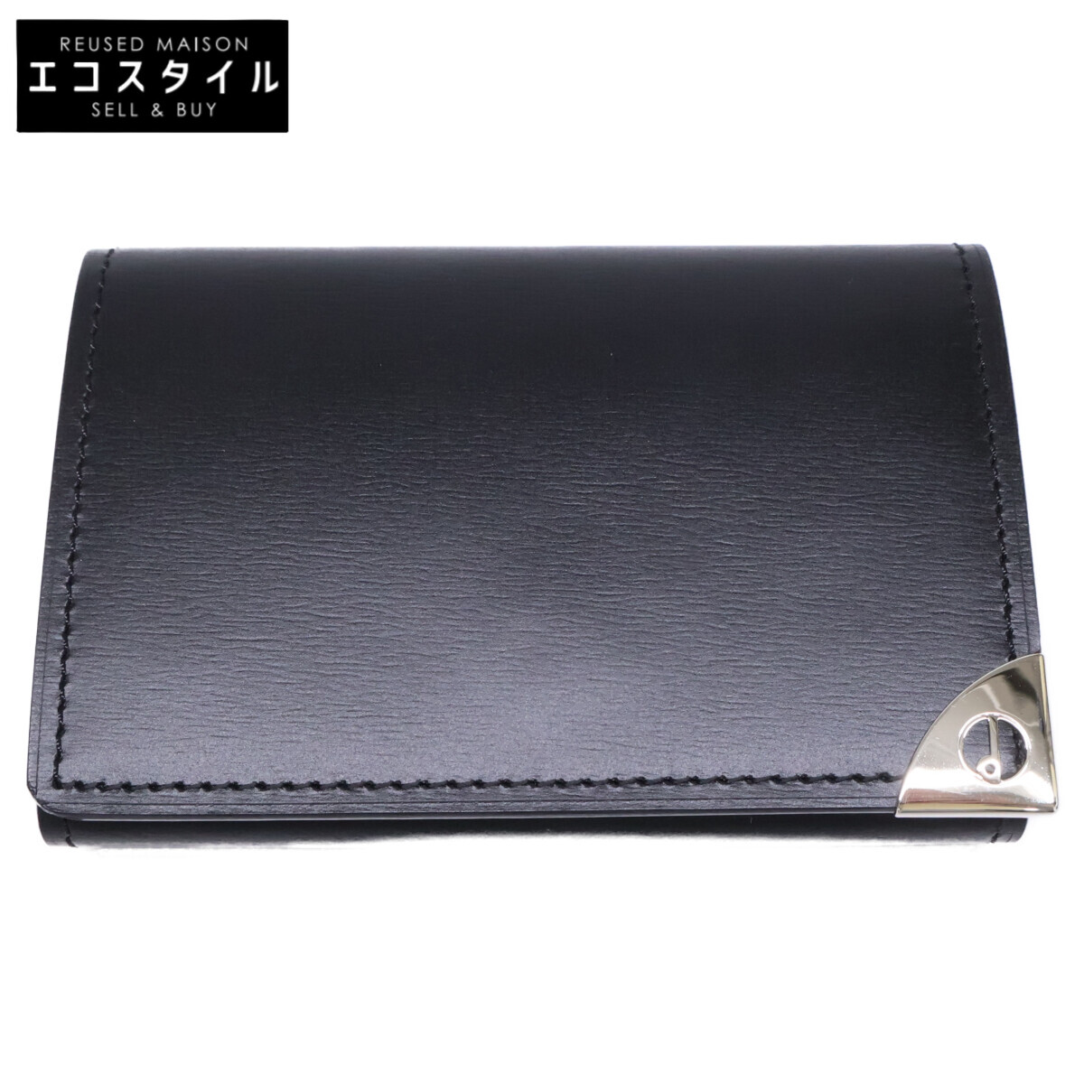 Dunhill ダンヒル 【新品同様】レザー 6連 キーケース ブラック/シルバー メンズ 【中古】