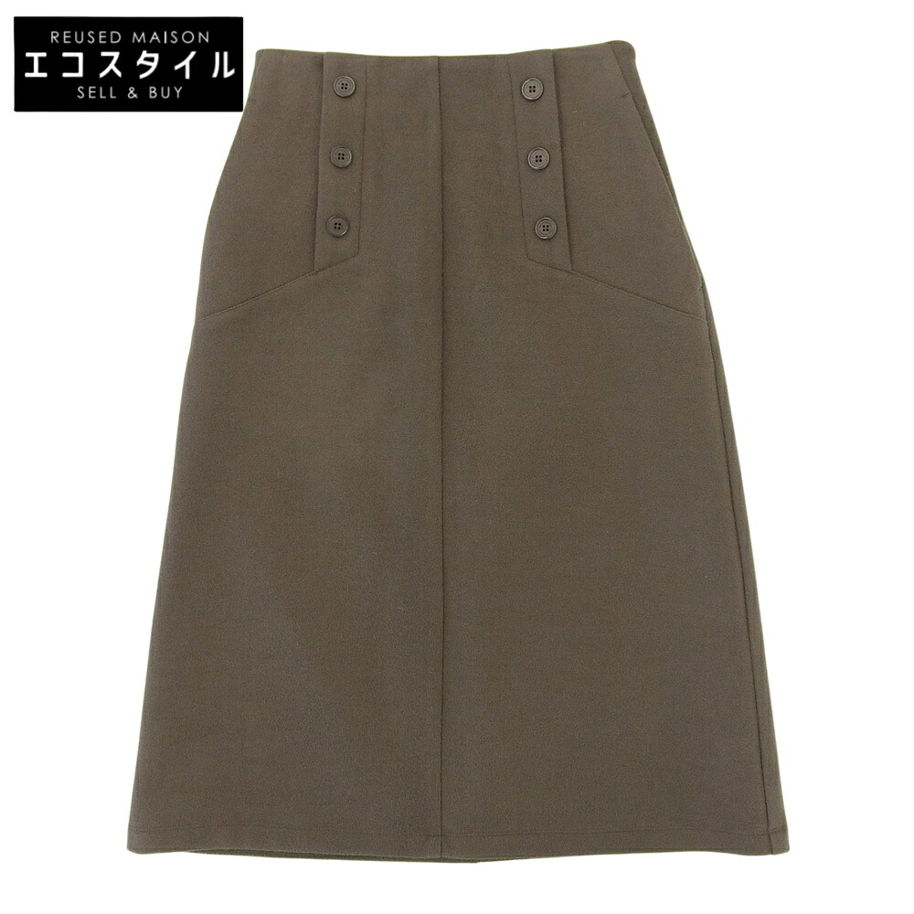 MACKINTOSH PHILOSOPHY マッキントッシュフィロソフィー ウィンターマリンスカート レディース カーキ 34 25年製 H5S04-666-50 スカート 34 カーキ レディース 【中古】