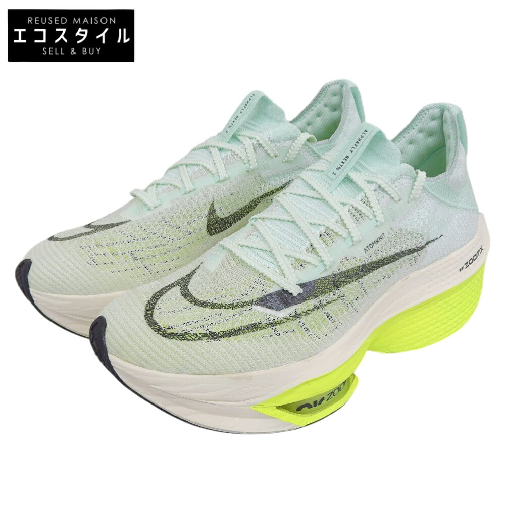 NIKE ナイキ 新品負けず劣らず Air Zoom Alphafly Next %2 シューズ メンズ Mint Form Bolt Coconut Milk Cave Purple 9.5 DV9422-300 シューズ   9.5(US) ペパーミント質問用紙/雄捩子/ココナツ酪漿/ケイブパープル メンズ 【中古】