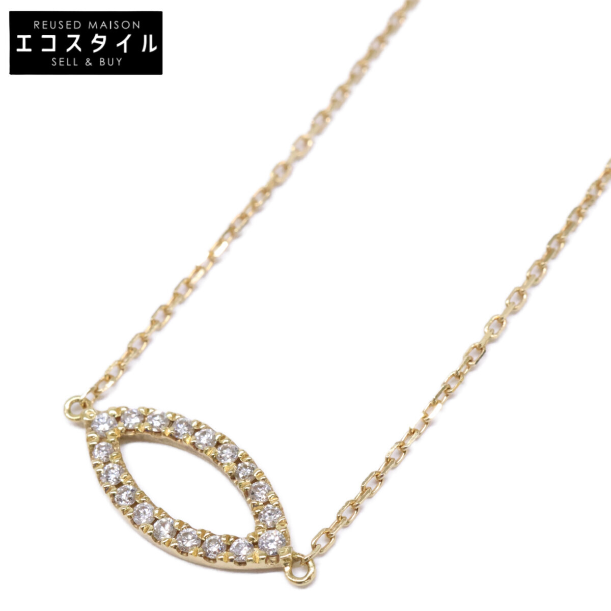 AHKAH アーカー K18 0.09 マーキス ダイヤモンド ブレスレット イエローゴールド レディース 【中古】