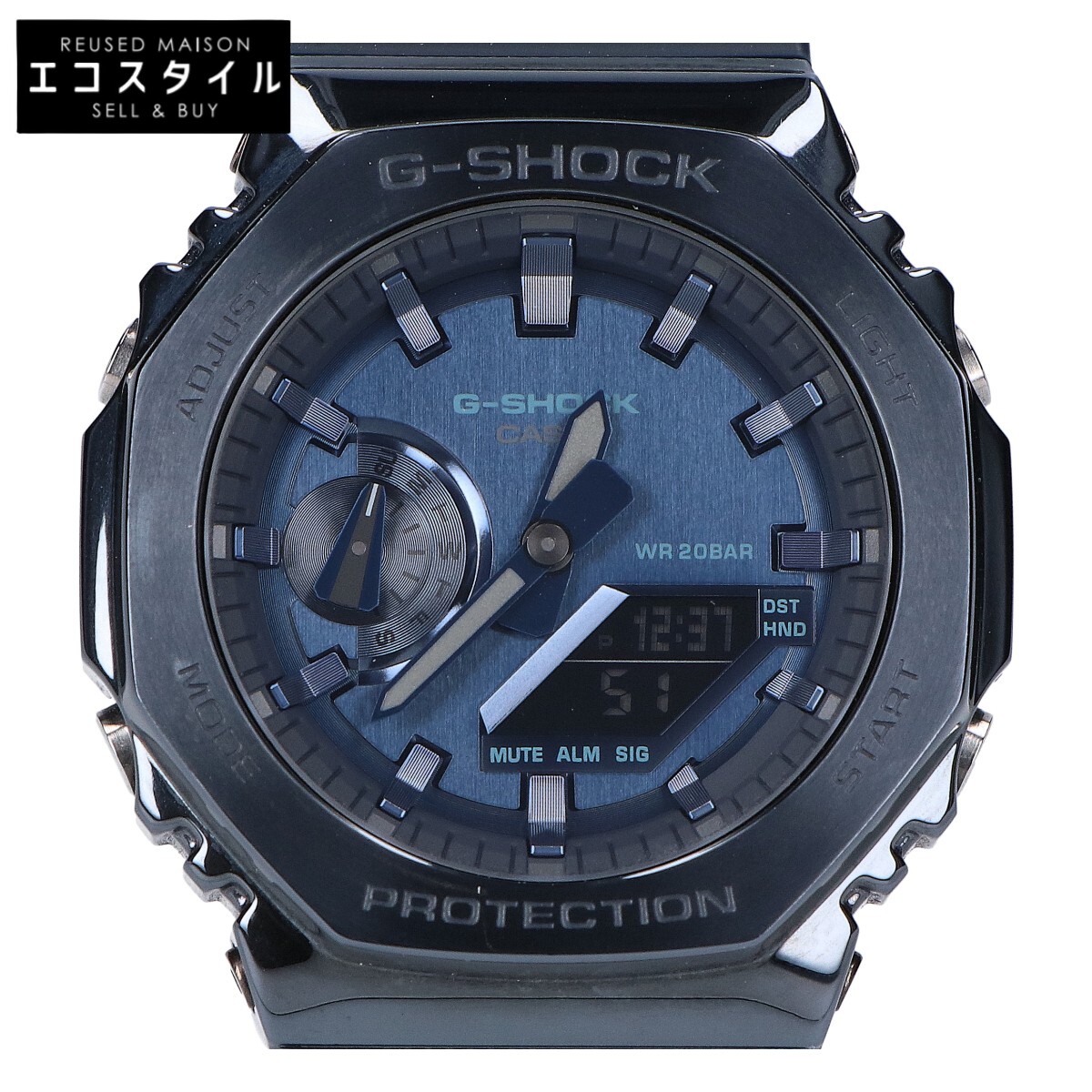 G-SHOCK ジーショック 【美品】GM-2100N-2AJF ANALOG-DIGITAL 2100 Series アナデジ クオーツ 腕時計 ネイビー メンズ 【中古】