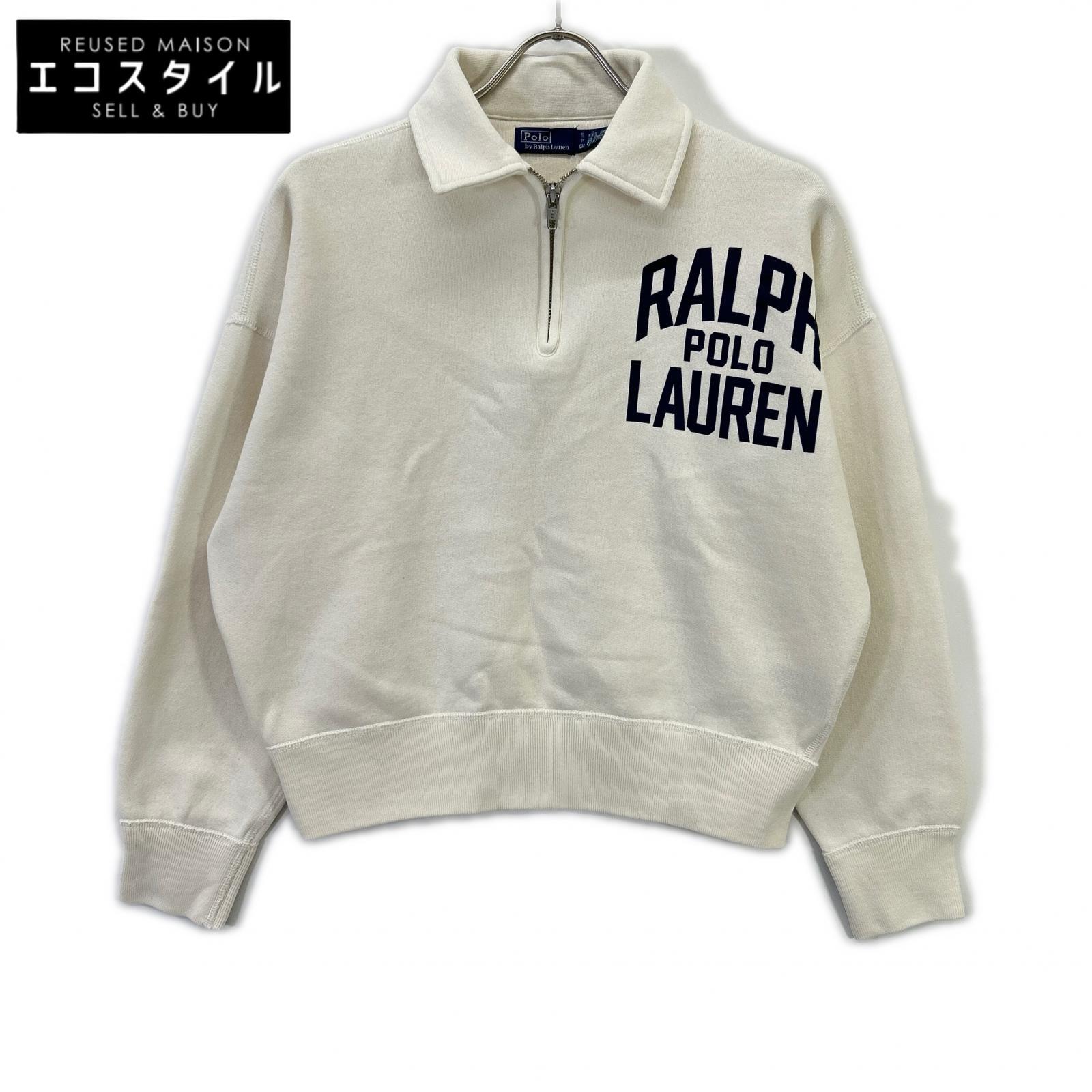 POLO RALPH LAUREN ポロ ラルフローレン 白いこと ロゴタイプ フリース クオータージップ トップス   SP 白いこと レディース 【中古】