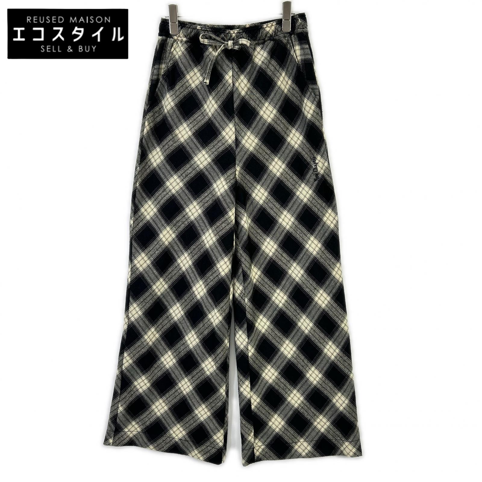 MAISON SPECIAL メゾンスペシャル 24AW 黒いこと Random Checkered Easy Wide Pants ボトムス   36 黒いこと×白いこと レディース 【中古】