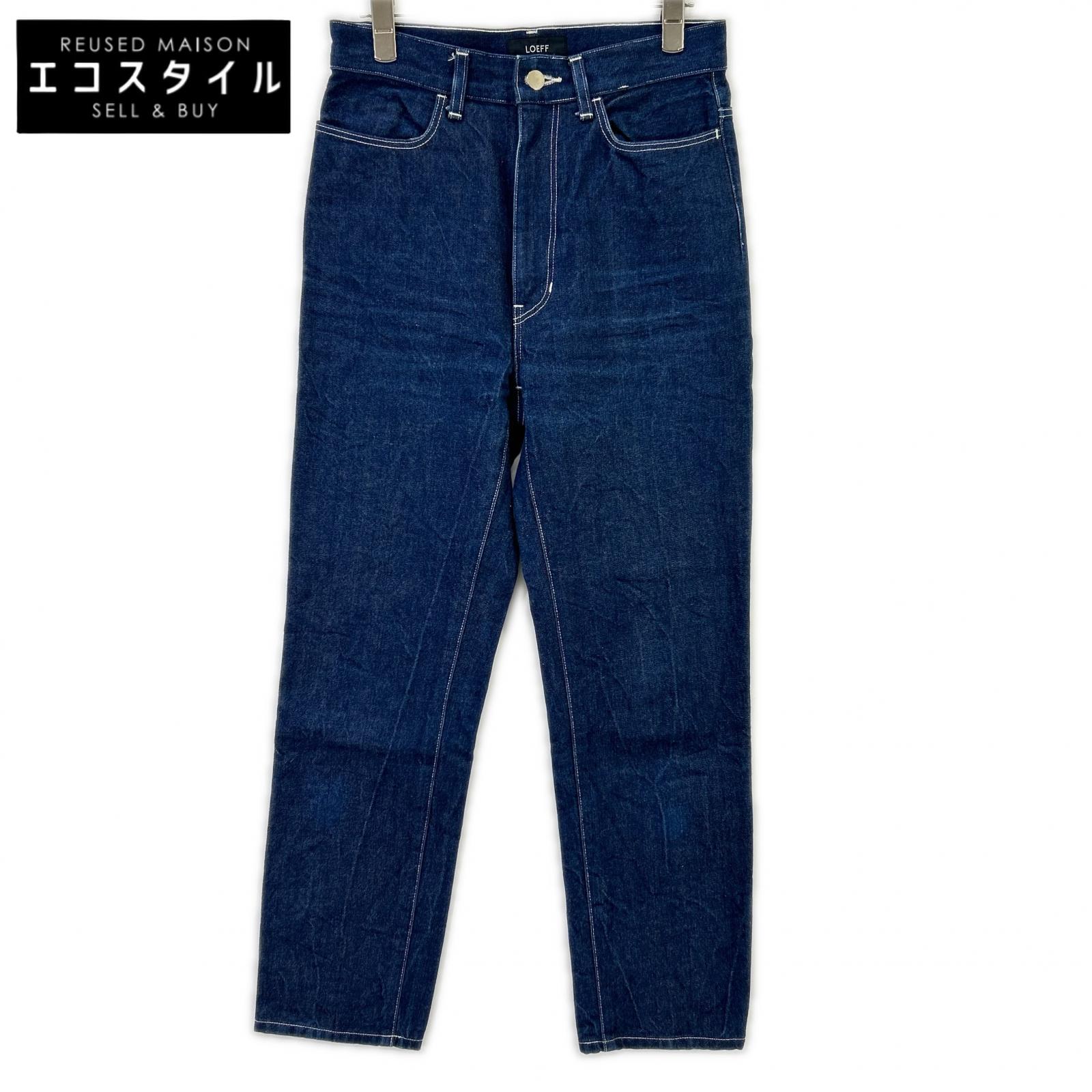 LOEFF ロエフ インディゴ 13薬局衡オンス スラックス ジーンズズボン下 RIGID ボトムス   0 インディゴ レディース 【中古】