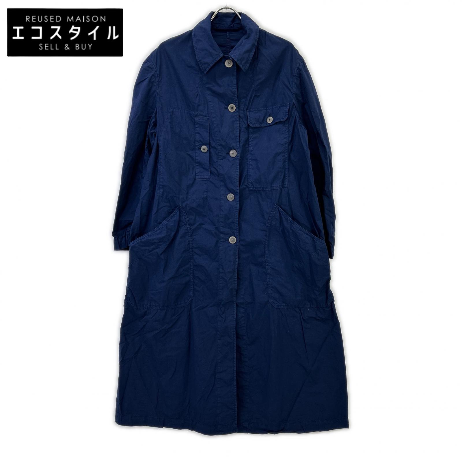 DRIES VAN NOTEN ドリスヴァンノッテン ユグランス社 ブルー センターベント マルチポケットロングシャツコート コート SMALL ブルー メンズ 【中古】|ブランドリユース エコスタイル