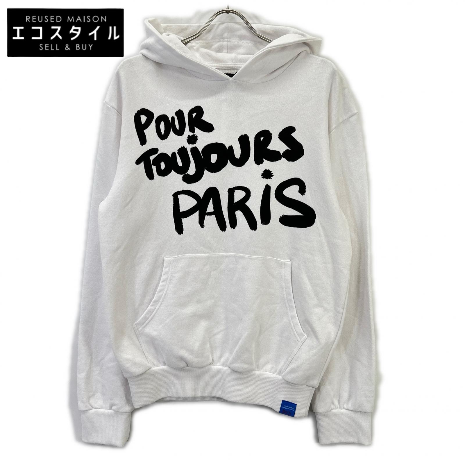 MAISON HONORE メゾンオノレ ﾎﾜｲﾄ ﾌﾟﾙｵｰﾊﾞｰﾊﾟｰｶ トップス M ホワイト メンズ 【中古】