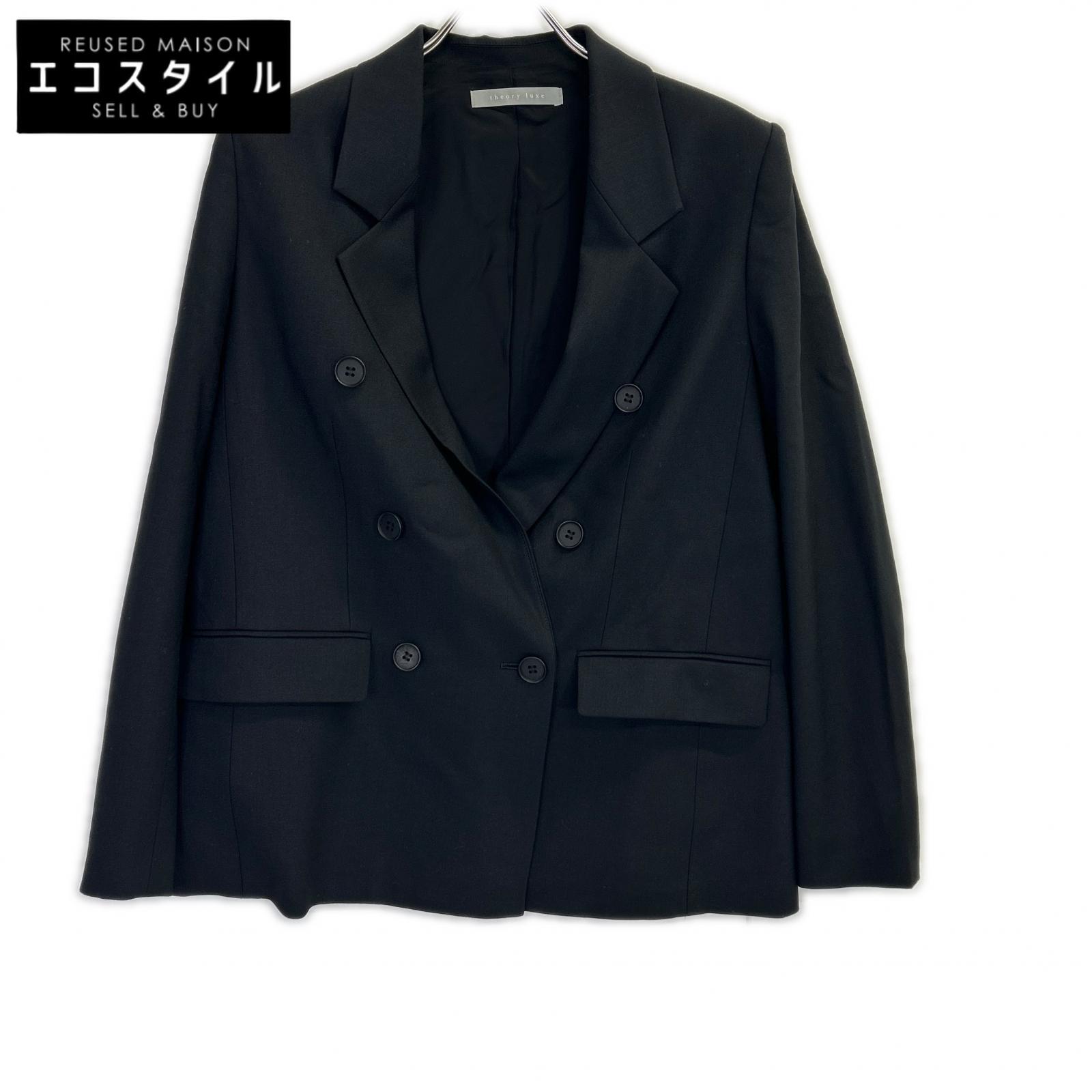 theory luxe セオリーリュクス 25年 黒いこと Suave Saxony Hansen Jacket 上衣   38 黒いこと レディース 【中古】