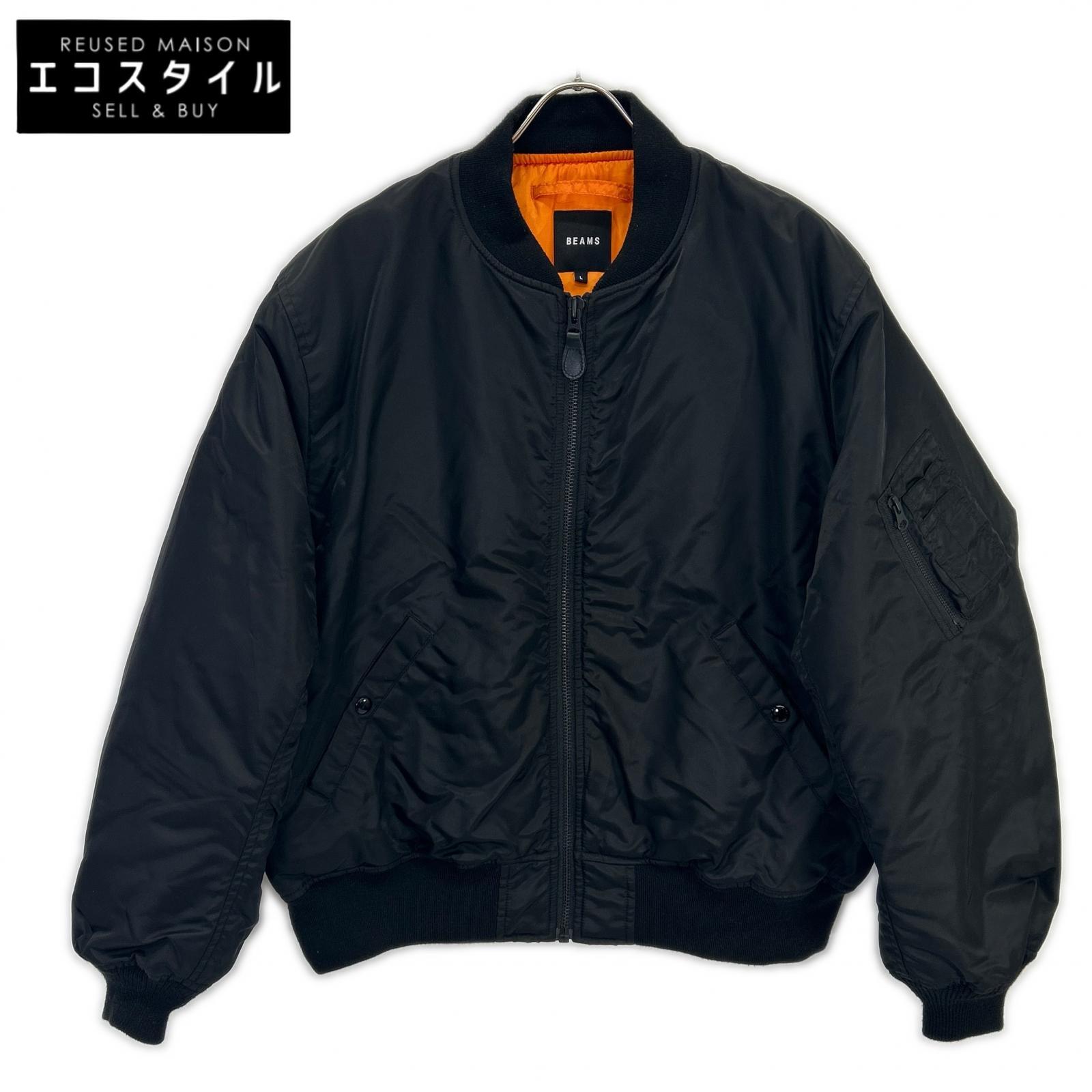 BEAMS ビームス 11-18-5607-139 黒いこと 伸び伸びする相応う THERMOLITE(R) MA-1 上衣 上衣   L 黒いこと メンズ 【中古】