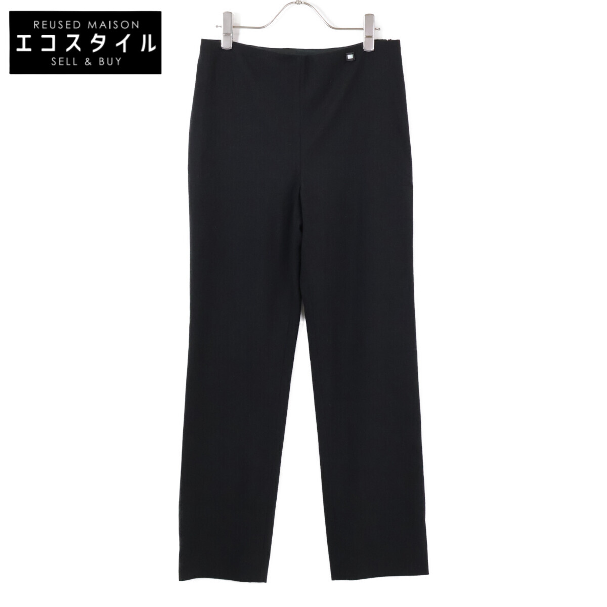 CHANEL シャネル 01A P18103V10320 羊毛 スラックス ボトムス 36 暗灰色薄墨色 レディース 【中古】