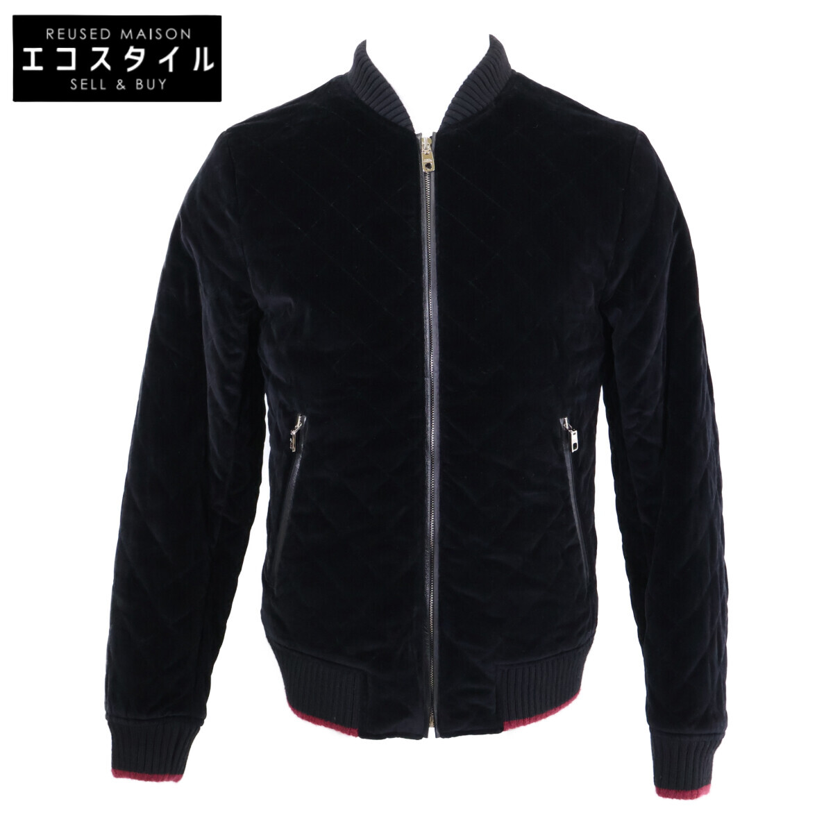 DOLCE\u0026GABBANA ドルチェアンドガッバーナ 【美品/国内定まり】G9LN0T FUVG7 天鵞絨 キルティング 中綿入り口・入口 上衣 上衣 44 黒いこと メンズ 【中古】