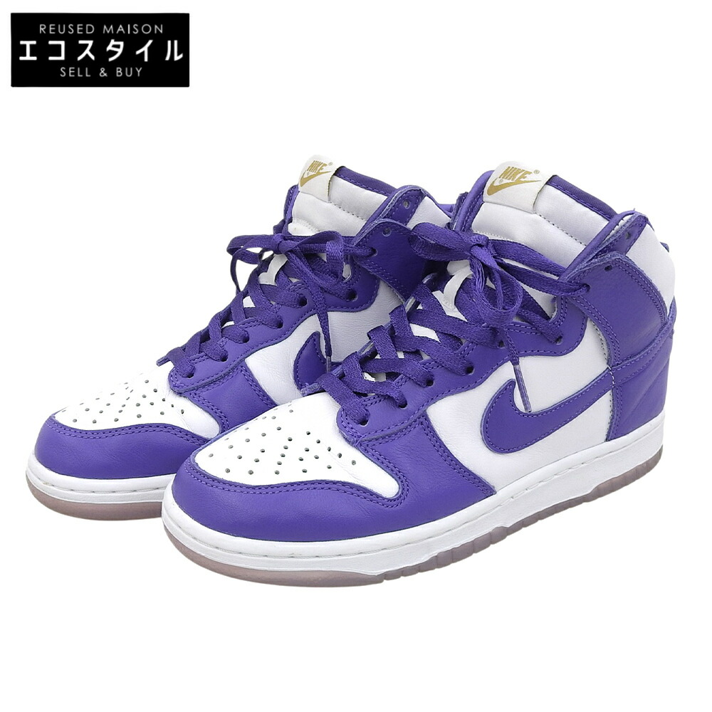 NIKE ナイキ ダンク ご機嫌 特別 スニーカー シューズ メンズ 白いこと×パープル 25.5珊 DC5382-100 シューズ   8.5(US) 白いこと/パープル メンズ 【中古】