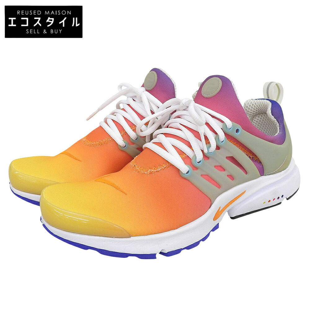 NIKE ナイキ 美品 虹霓 エア湖 プレスト スニーカー シューズ メンズ マルチ色つや M 27～29珊 CJ12229-700 シューズ   M(US) マルチ色つや メンズ 【中古】