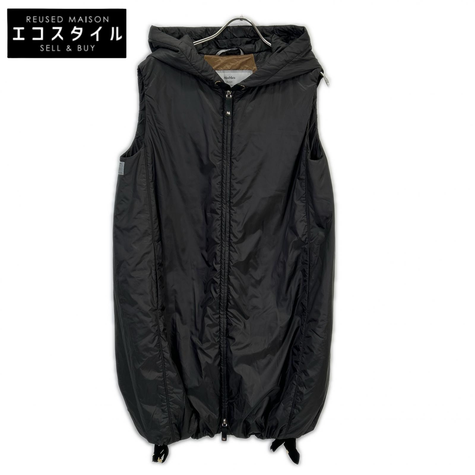 Max Mara マックスマーラ 929602146 ﾀﾞｰｸｸﾞﾚｰ ｻﾞ ｷｭｰﾌﾞ ｷｬﾒﾘｭｸｽ 中綿ﾛﾝｸﾞﾍﾞｽﾄ ベスト 34 ブラック レディース 【中古】