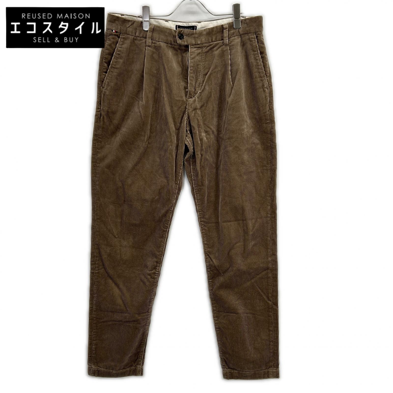 TOMMYHILFIGER トミーヒルフィガー MW40334 25年 ベージュ 伸び伸びする テーパード コール天ズボン下 ボトムス   32/32 ベージュ メンズ 【中古】